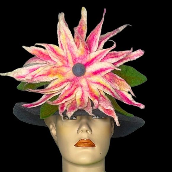 Felt Floral Statement Hat - Picture 1 of 17